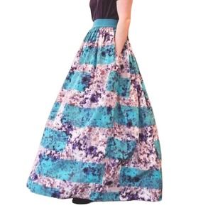 Anthroplogie Moulinette Soeurs Vetements Evening Skirt Size 0 Aqua Blue